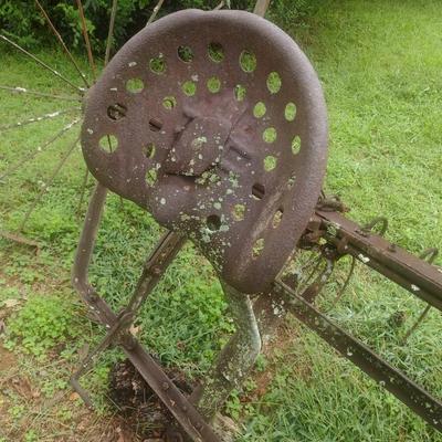Antique Double Wheel Hay Rake