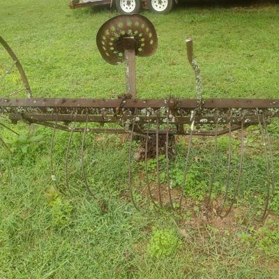 Antique Double Wheel Hay Rake