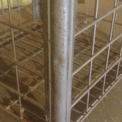 Vintage Flavo-Rich Dairy Metal Wire Milk Crate