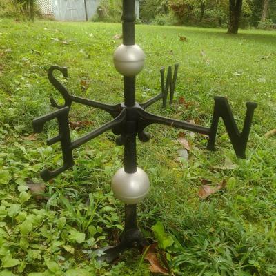 Vintage Amish Horse Drawn Carriage Weathervane with Directionals