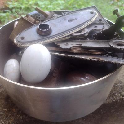Nice Collection of Antique Door Locks, Latches, Covers, Porcelain Doorknobs and Other