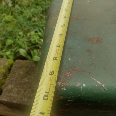 Vintage Metal Exterior Camping Cooler with Galvanized Interior Pan