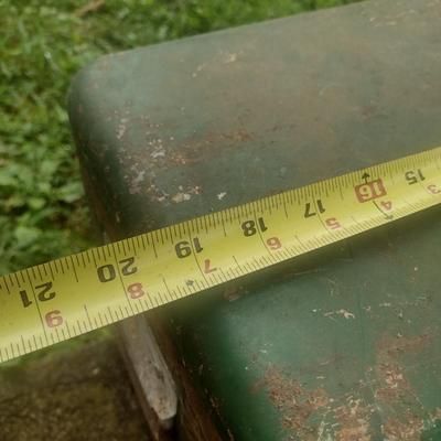 Vintage Metal Exterior Camping Cooler with Galvanized Interior Pan