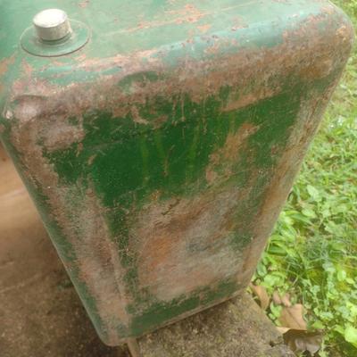 Vintage Metal Exterior Camping Cooler with Galvanized Interior Pan