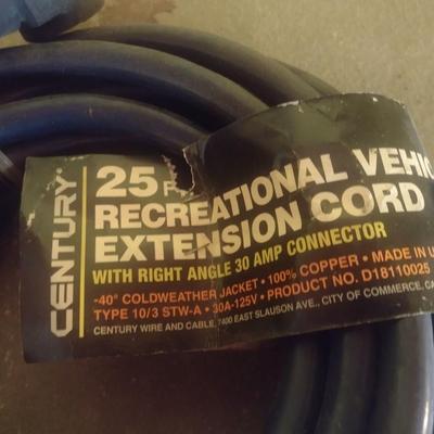 Century Brand Recreational Vehicle Extension Cord with 30 Amp Connector