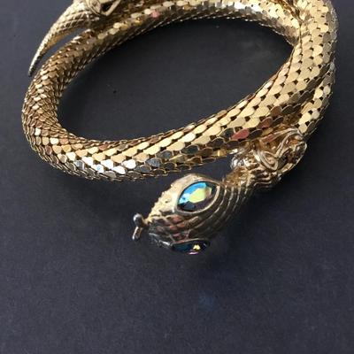 Beautiful vintage, Egyptian snake arm cuff bracelet