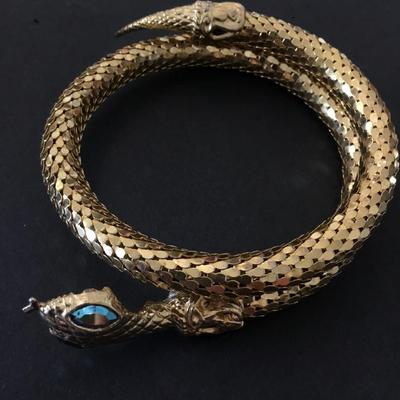 Beautiful vintage, Egyptian snake arm cuff bracelet