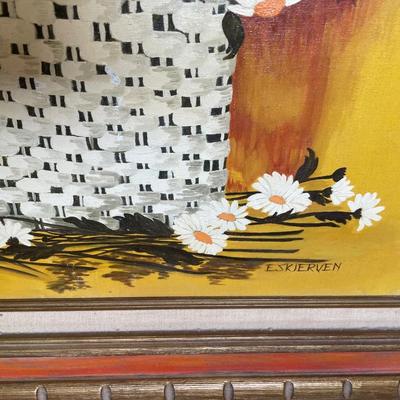 Vintage daisies painting