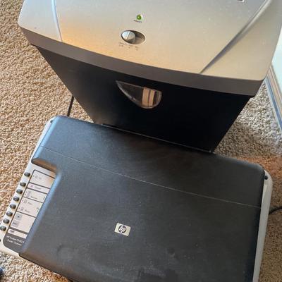 Small paper shredder, and printer
