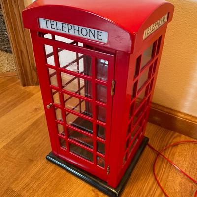 Vintage telephone in a telephone booth