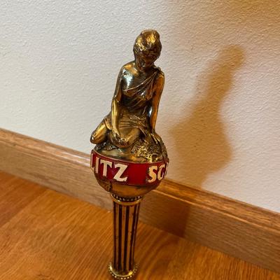 1979 Schlitz bowling trophy and tap handle