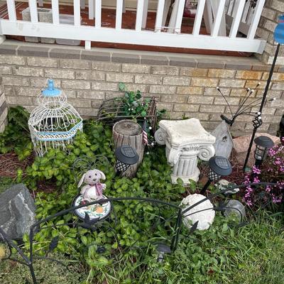 Large lot of outdoor decor