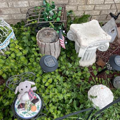 Large lot of outdoor decor