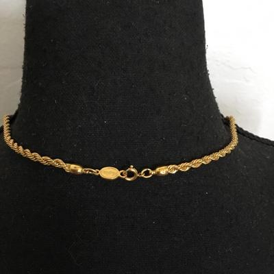 Vintage Napier, 16 inch gold tone, twisted chain necklace