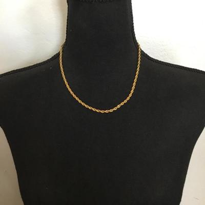Vintage Napier, 16 inch gold tone, twisted chain necklace