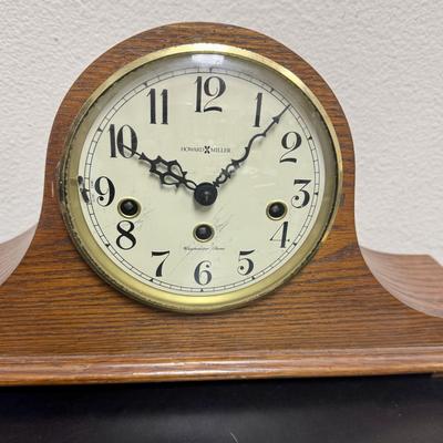 Sale Photo Thumbnail #210: Wood case, includes 2 keys.  Model 612-618. Clock runs as expected, but chimes don't play.  Mechanism may need some adjustment, seems like the chime feature is fully wound but the on-off switch does not seem to work as expected.