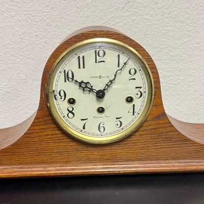 Sale Photo Thumbnail #209: Wood case, includes 2 keys.  Model 612-618. Clock runs as expected, but chimes don't play.  Mechanism may need some adjustment, seems like the chime feature is fully wound but the on-off switch does not seem to work as expected.