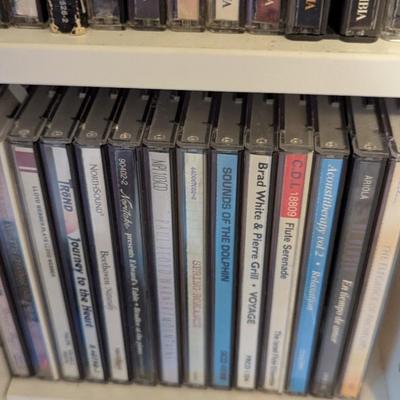 11-Tier Shelf CD Holder With CD's Approx 80" Tall (SB)