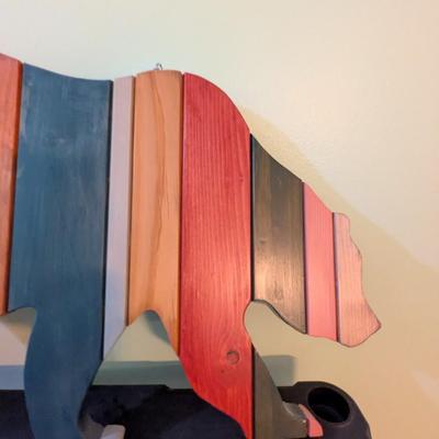 Rustic Wooden Bear Silhouette