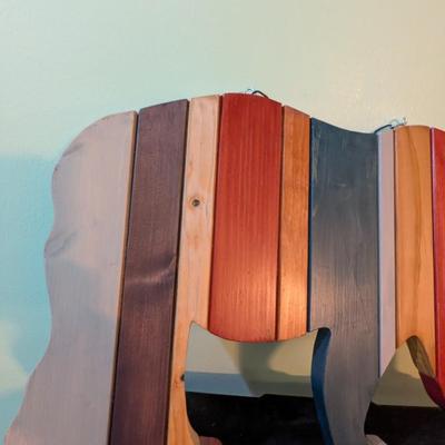 Rustic Wooden Bear Silhouette
