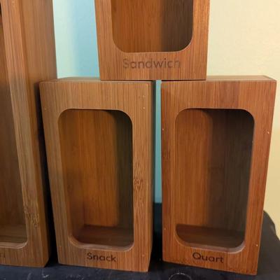 Wooden Plastic Storage Bag Containers (SB)
