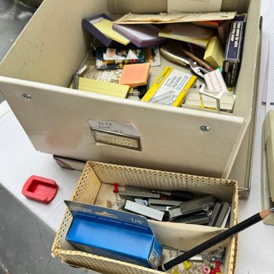 Office Supplies Twister no box, Vintage office rolladex, New old stock metal file box