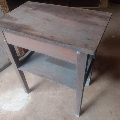 Vintage Solid Wood Small Farmhouse Work Table