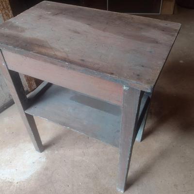 Vintage Solid Wood Small Farmhouse Work Table