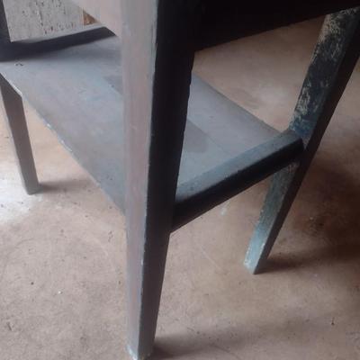Vintage Solid Wood Small Farmhouse Work Table