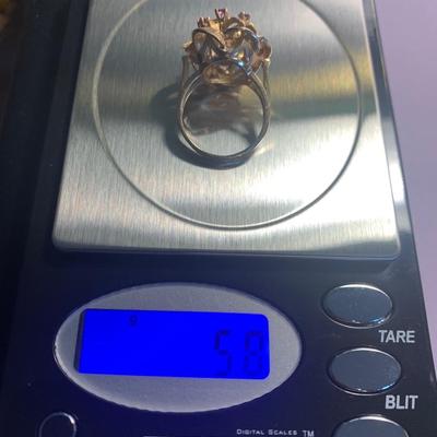 Multi Stone 14k Estate Ring 5.8 Grams - Ring Size 6.5