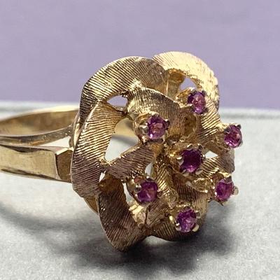 Multi Stone 14k Estate Ring 5.8 Grams - Ring Size 6.5