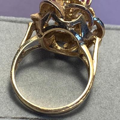 Multi Stone 14k Estate Ring 5.8 Grams - Ring Size 6.5