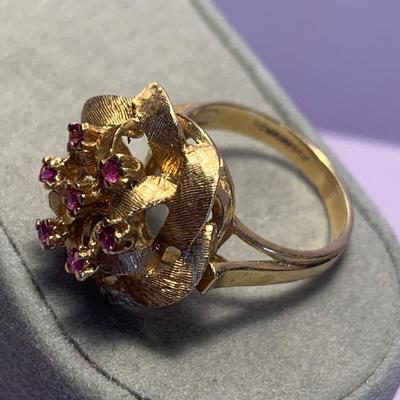 Multi Stone 14k Estate Ring 5.8 Grams - Ring Size 6.5