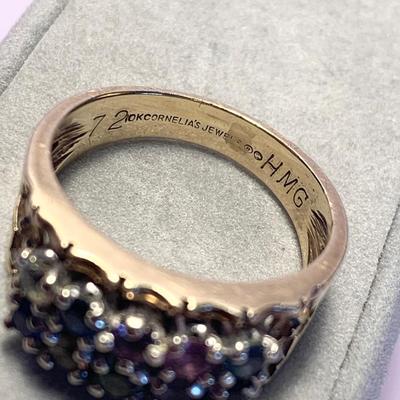 10k Cornelia’s Jewels Multi Color Stone Estate Ring 6.7 grams Ring Size 9