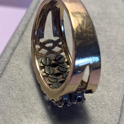 10k Cornelia’s Jewels Multi Color Stone Estate Ring 6.7 grams Ring Size 9