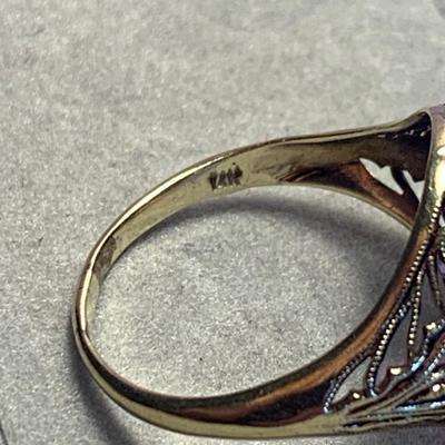 14k White Gold Estate Ring 4 grams - Ring Size 6