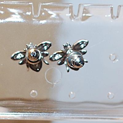 Silver Colored "BUG" Earrings (½" x ½" with a Stud Clasp
