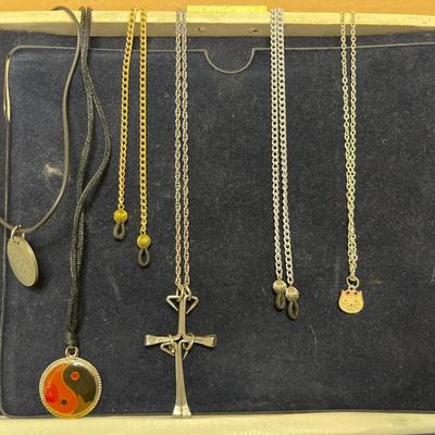 Sale Photo Thumbnail #220: Vintage box with assortment of bracelets and clip earrings