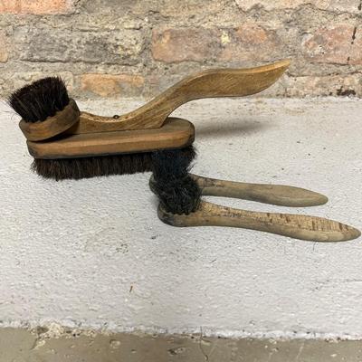 Sale Photo Thumbnail #238: Large set of vintage brushes - said to have come from a shoe shiner
