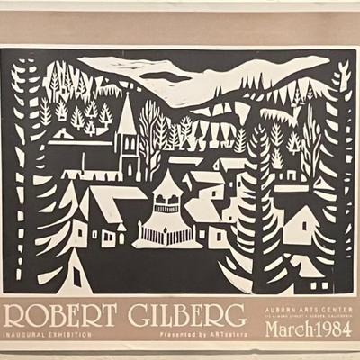 Robert Gilberg Art Show Poster & Woodblock