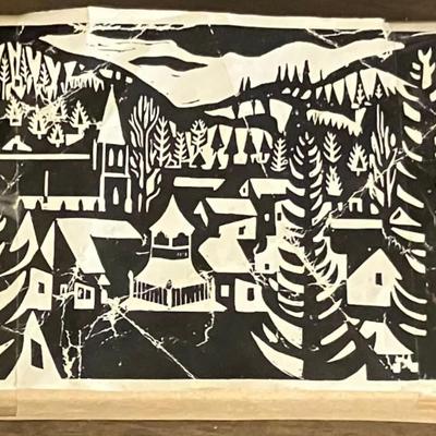 Robert Gilberg Art Show Poster & Woodblock