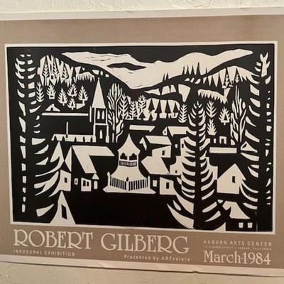 Robert Gilberg Art Show Poster & Woodblock