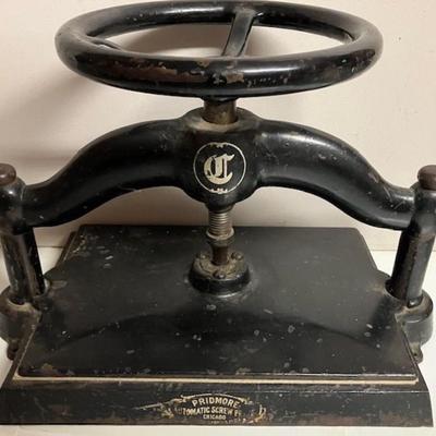 Antique Cast Iron Book Press