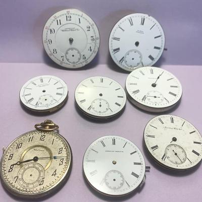 Huge Lot - Waltham / American Watch Co Pocket Watch Movements / Parts Lot