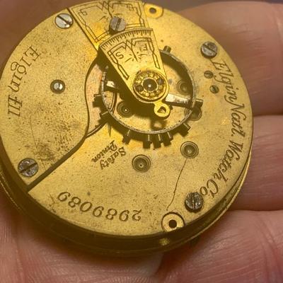 Vintage Elgin Pocket Watch Movements/ Parts Lot