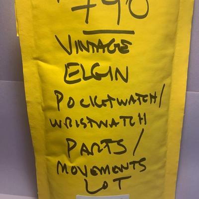 Vintage Elgin Pocket Watch Movements/ Parts Lot