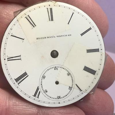 Vintage Elgin Pocket Watch Movements/ Parts Lot