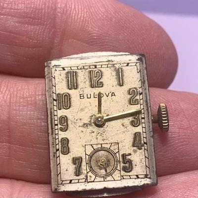 Vintage Bulova Pocket Watch / Wristwatch Parts Lot