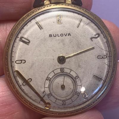 Vintage Bulova Pocket Watch / Wristwatch Parts Lot