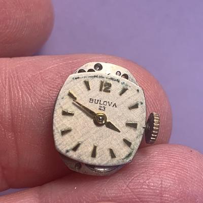 Vintage Bulova Pocket Watch / Wristwatch Parts Lot
